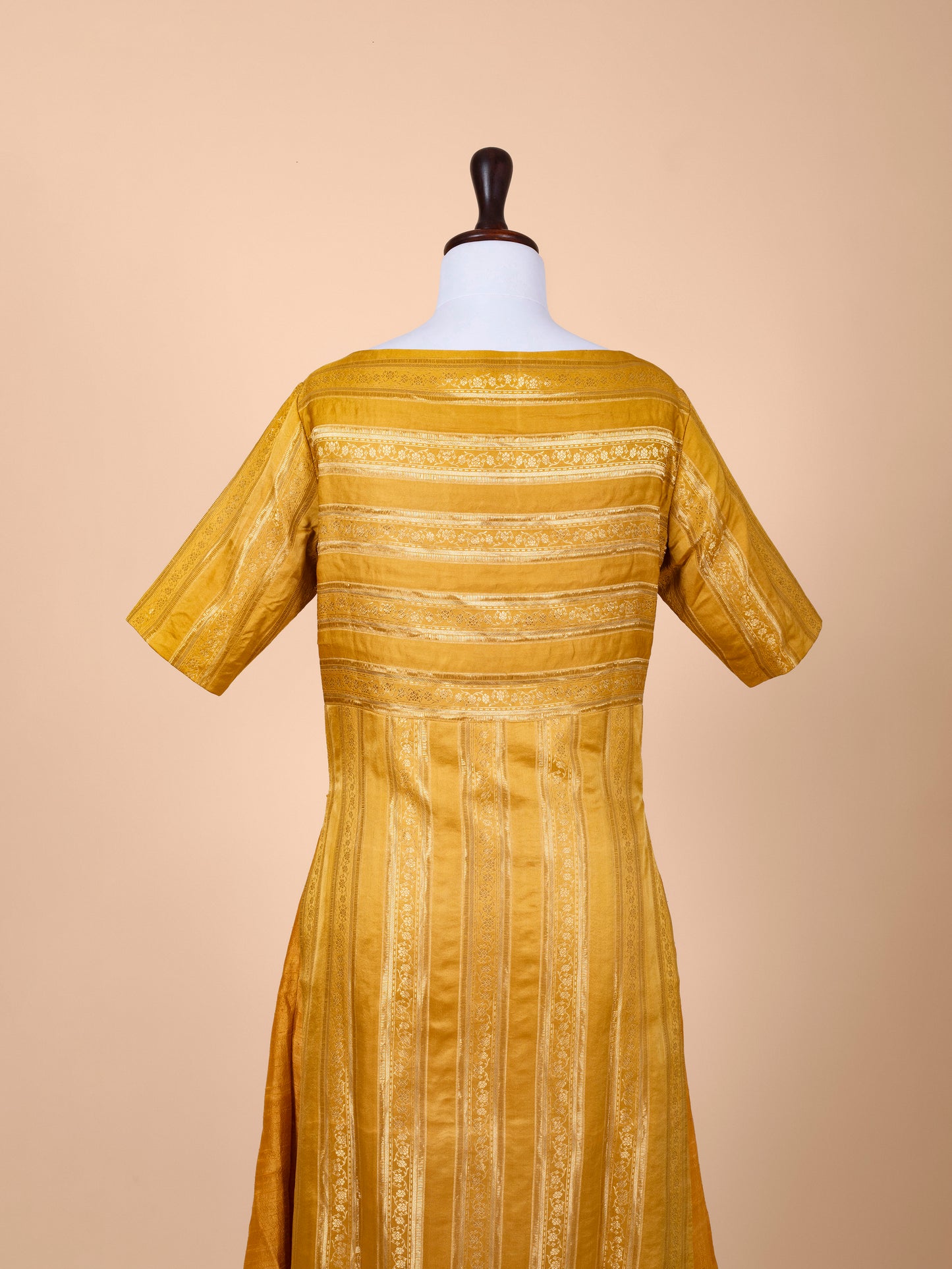 Handwoven Mustard Silk Suit