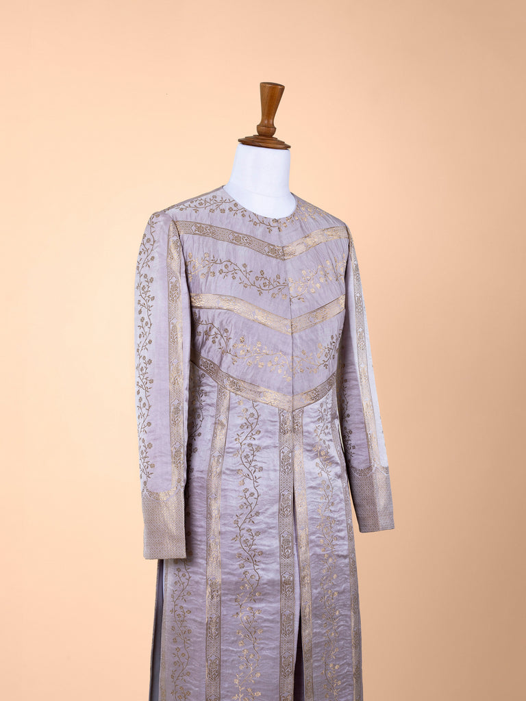 Handwoven Grey Silk Set