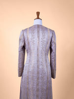 Handwoven Grey Silk Set