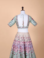 Handwoven Sea Green Silk Lehenga