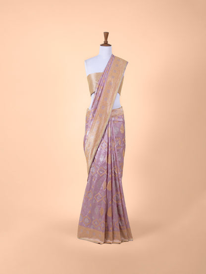 Handwoven Mauve Silk Saree