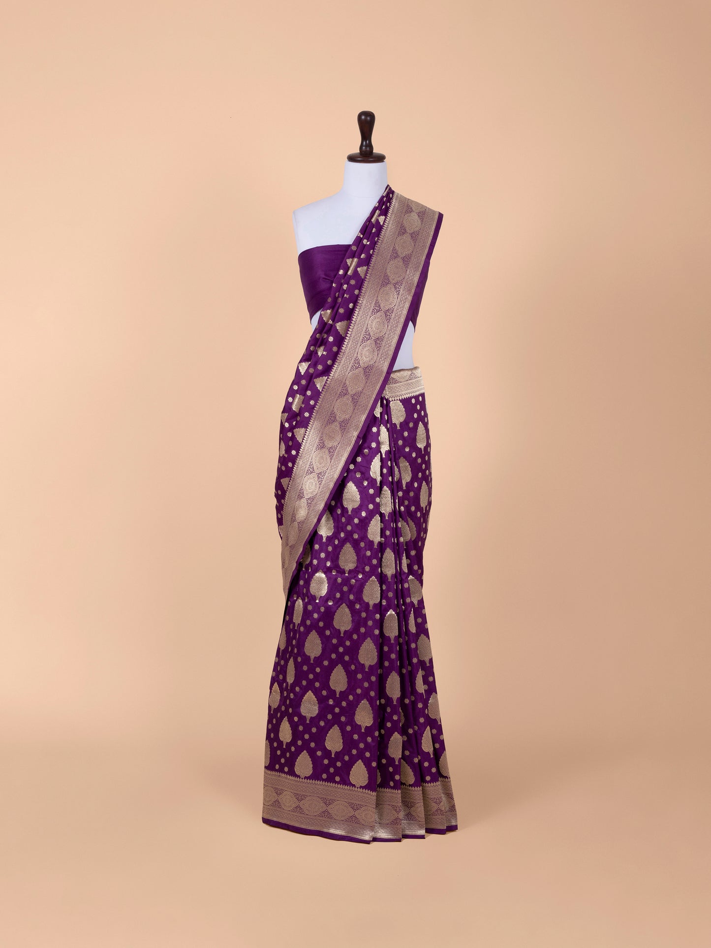 Handwoven Purple Silk Saree