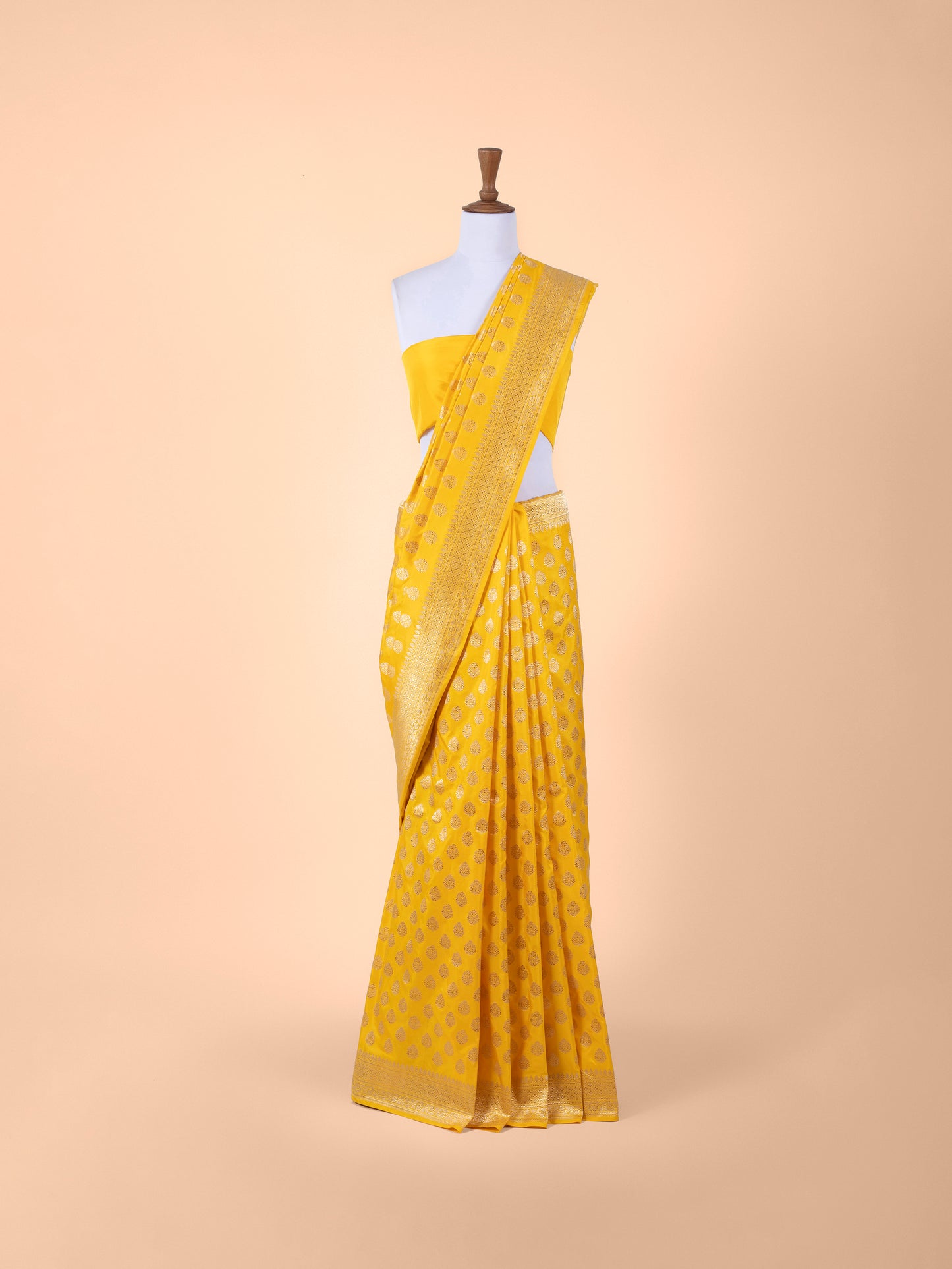 Handwoven Mustard Silk Saree