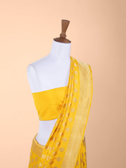 Handwoven Mustard Silk Saree