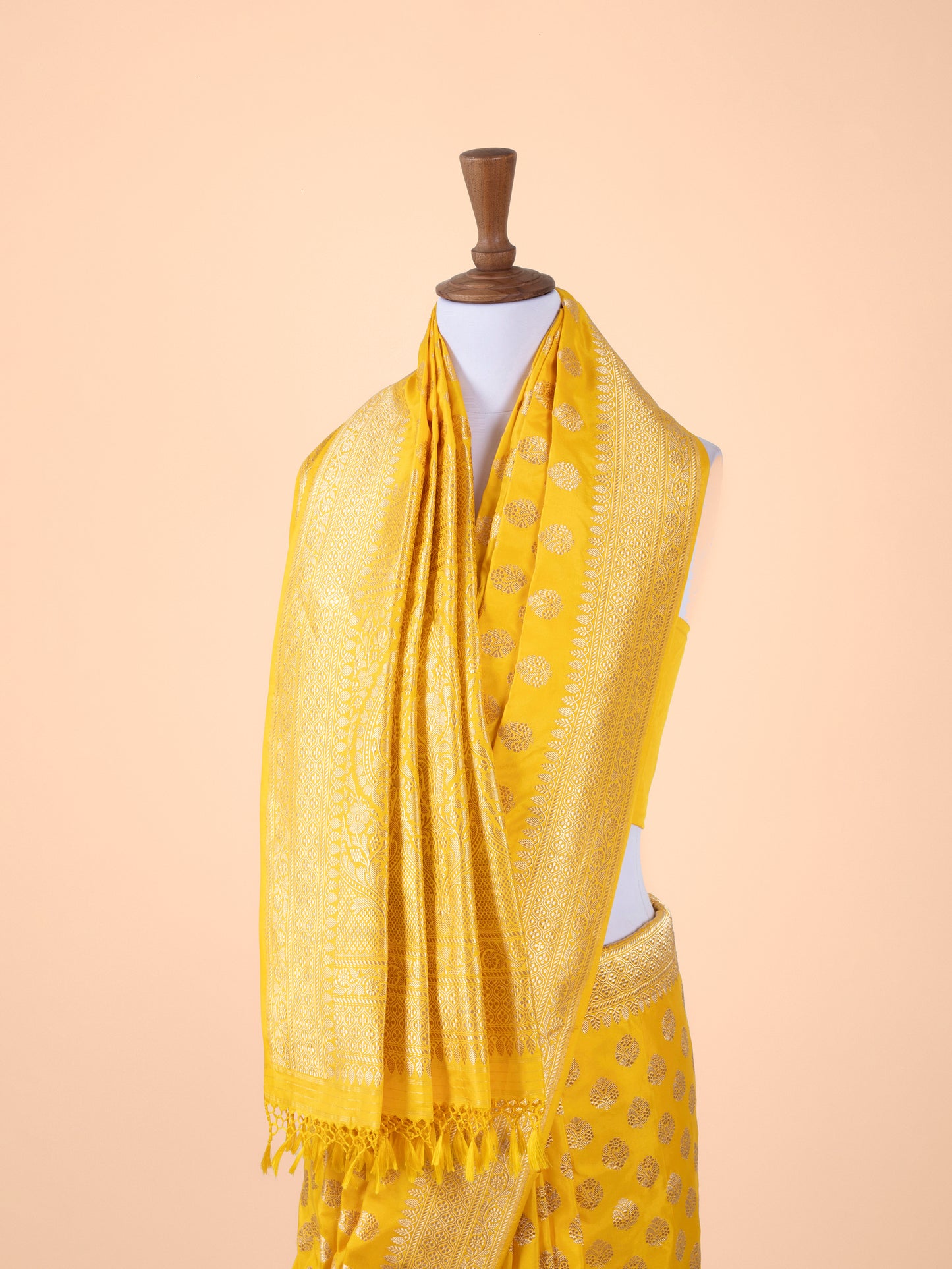 Handwoven Mustard Silk Saree