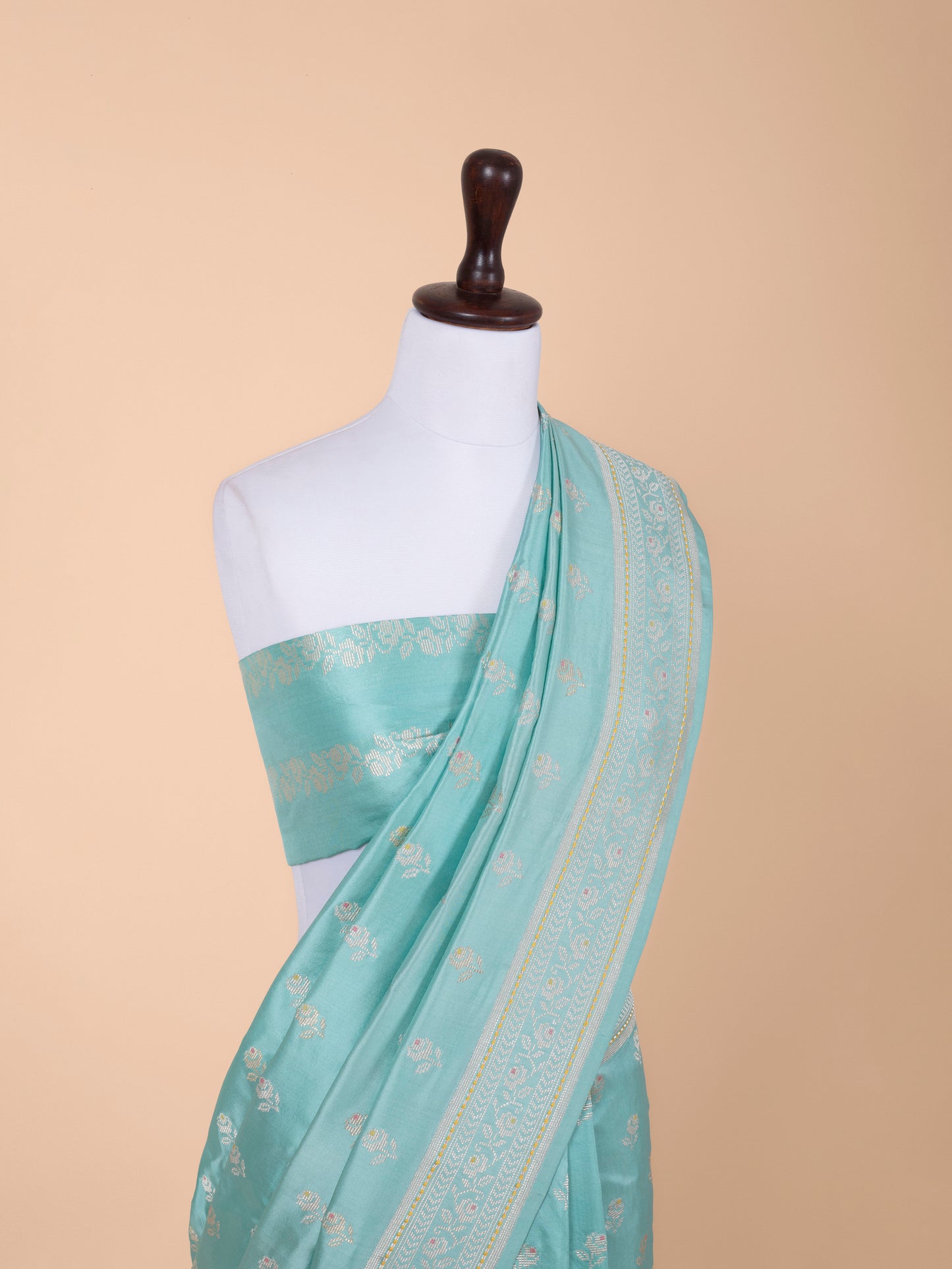 Handwoven Blue Silk Saree