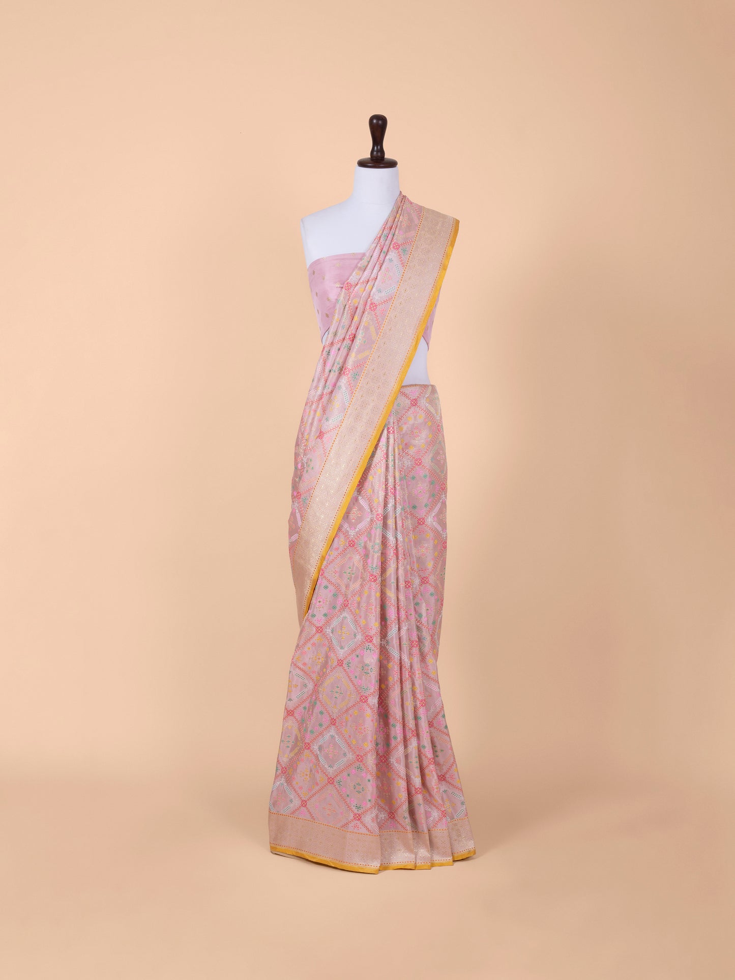 Handwoven Pink Silk Saree