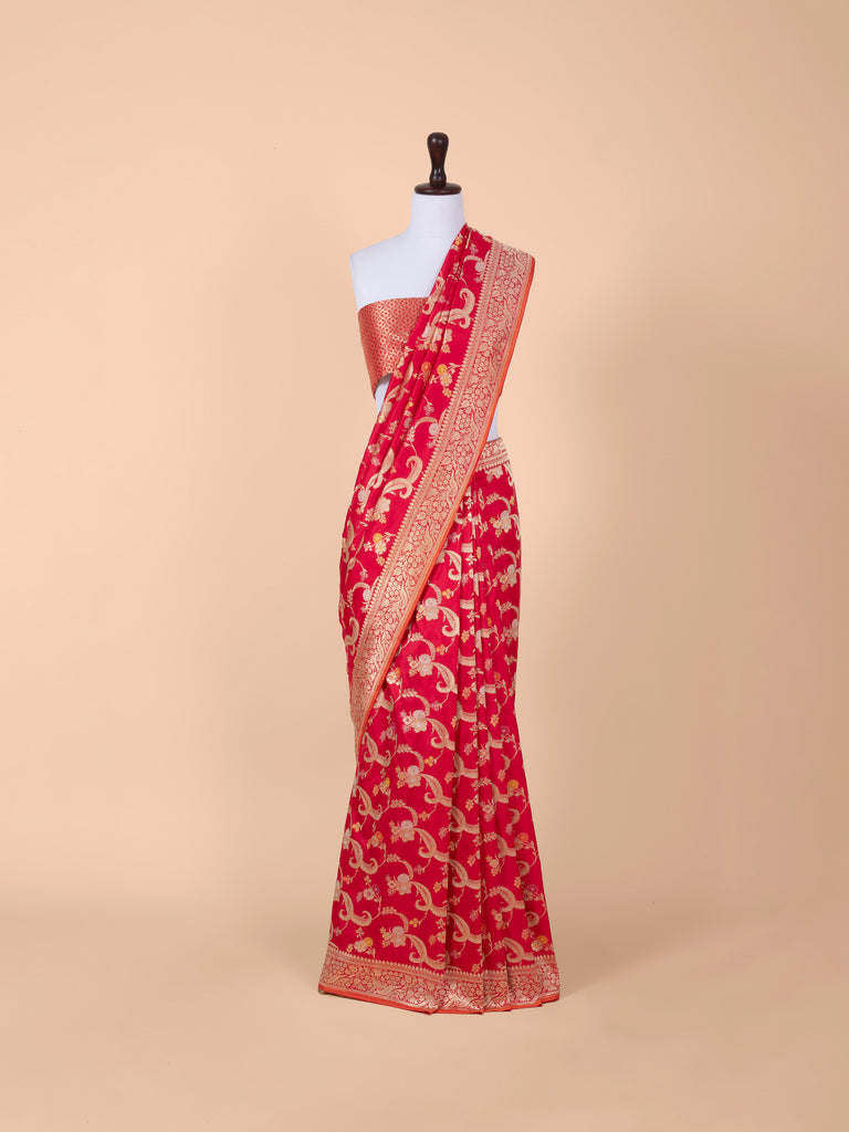 Handwoven Red Silk Saree