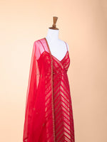 Handwoven Red Silk Suit Set