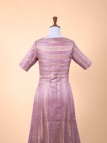 Handwoven Mauve Silk Suit