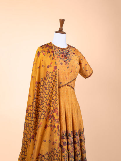 Handwoven Mustard Tussar Suit