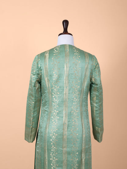 Handwoven Sea Green Silk Jacket