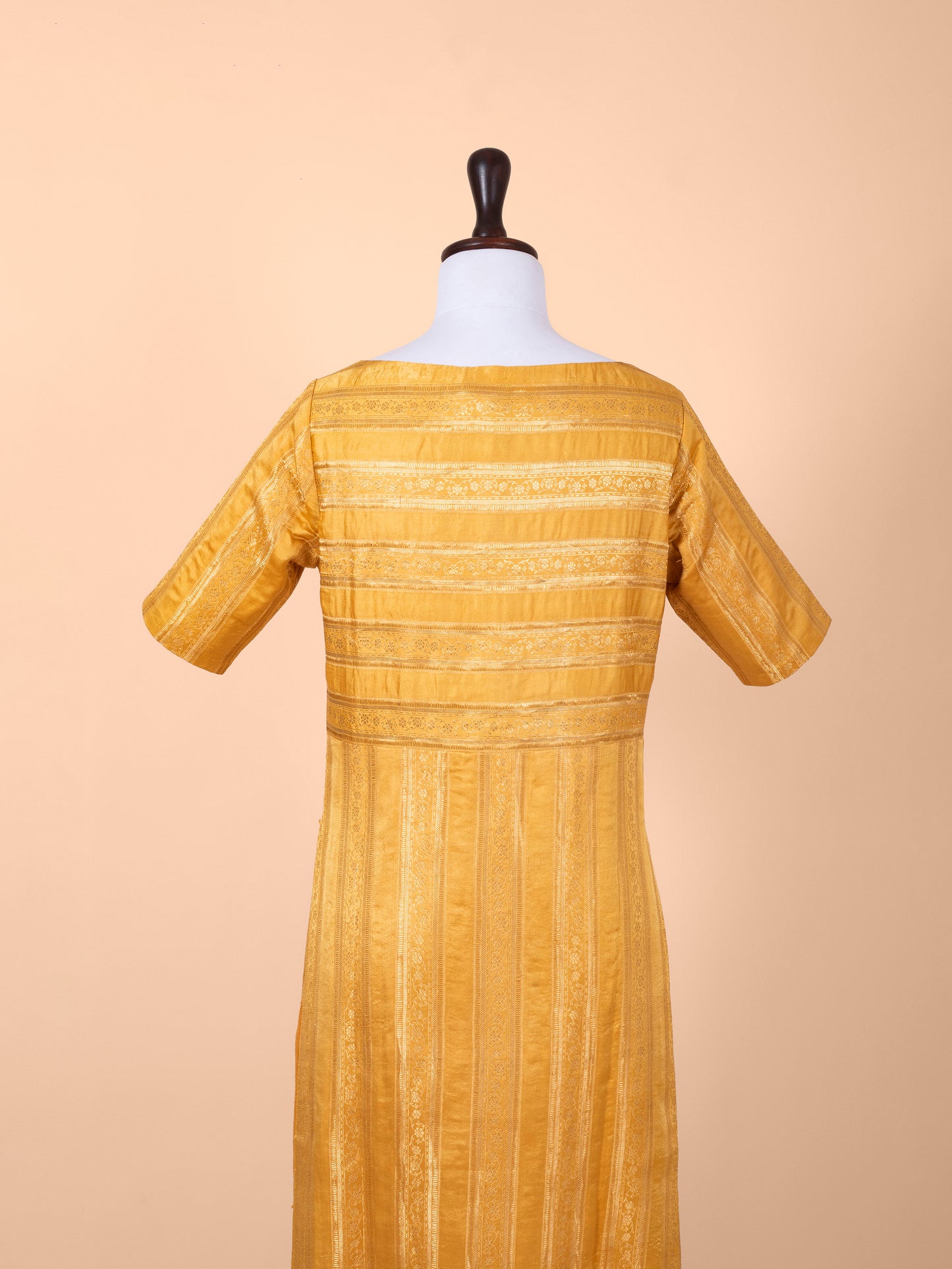 Handwoven Mustard Silk Suit