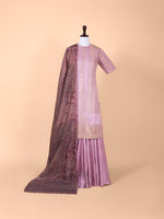 Handwoven Mauve Silk Suit
