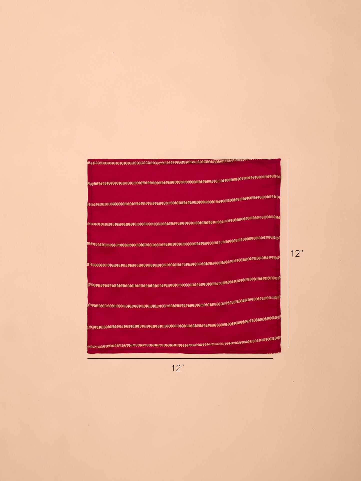 Handwoven Red Silk Pocket Square