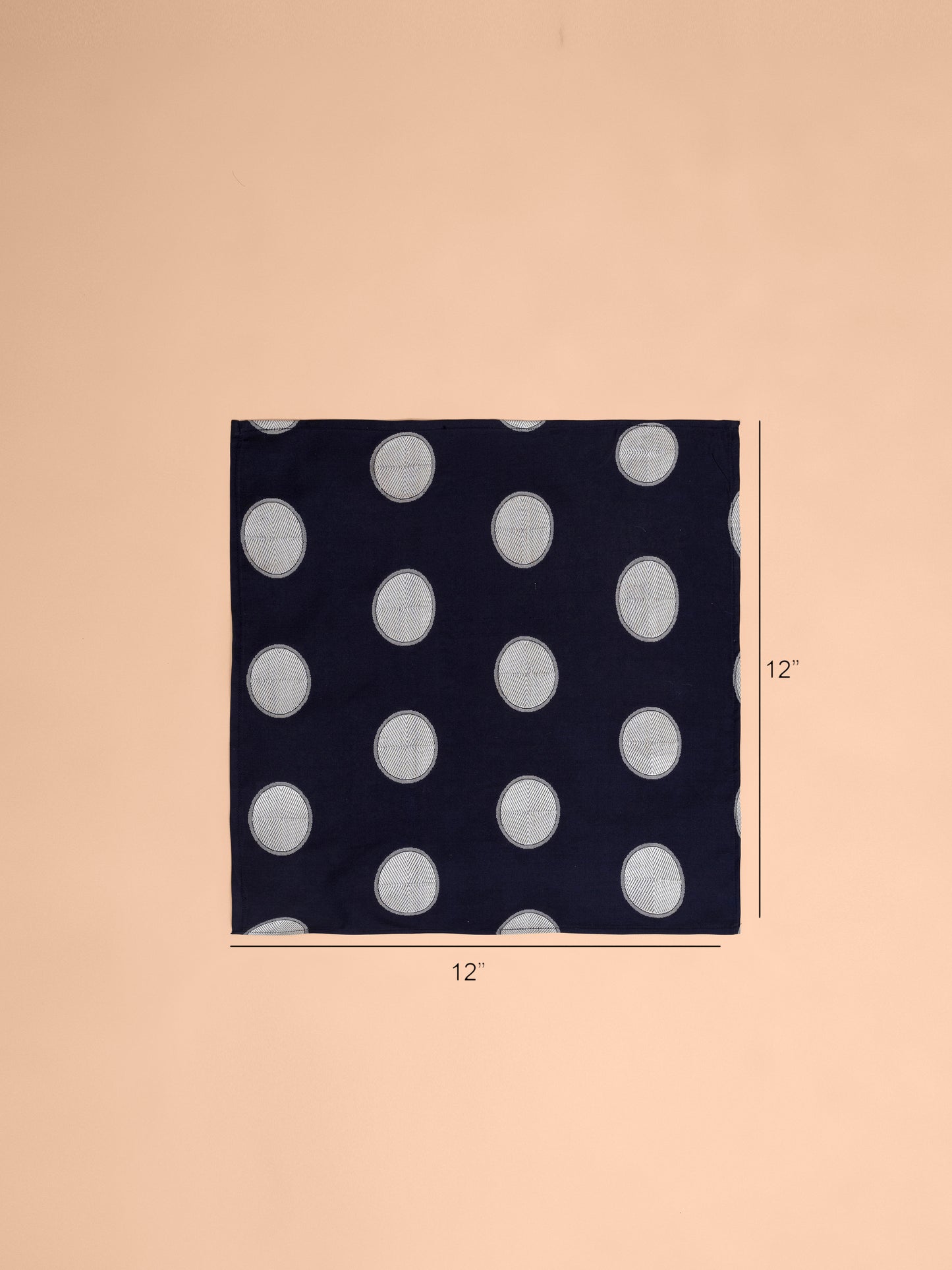 Handwoven Black Satin Silk  Pocket Square