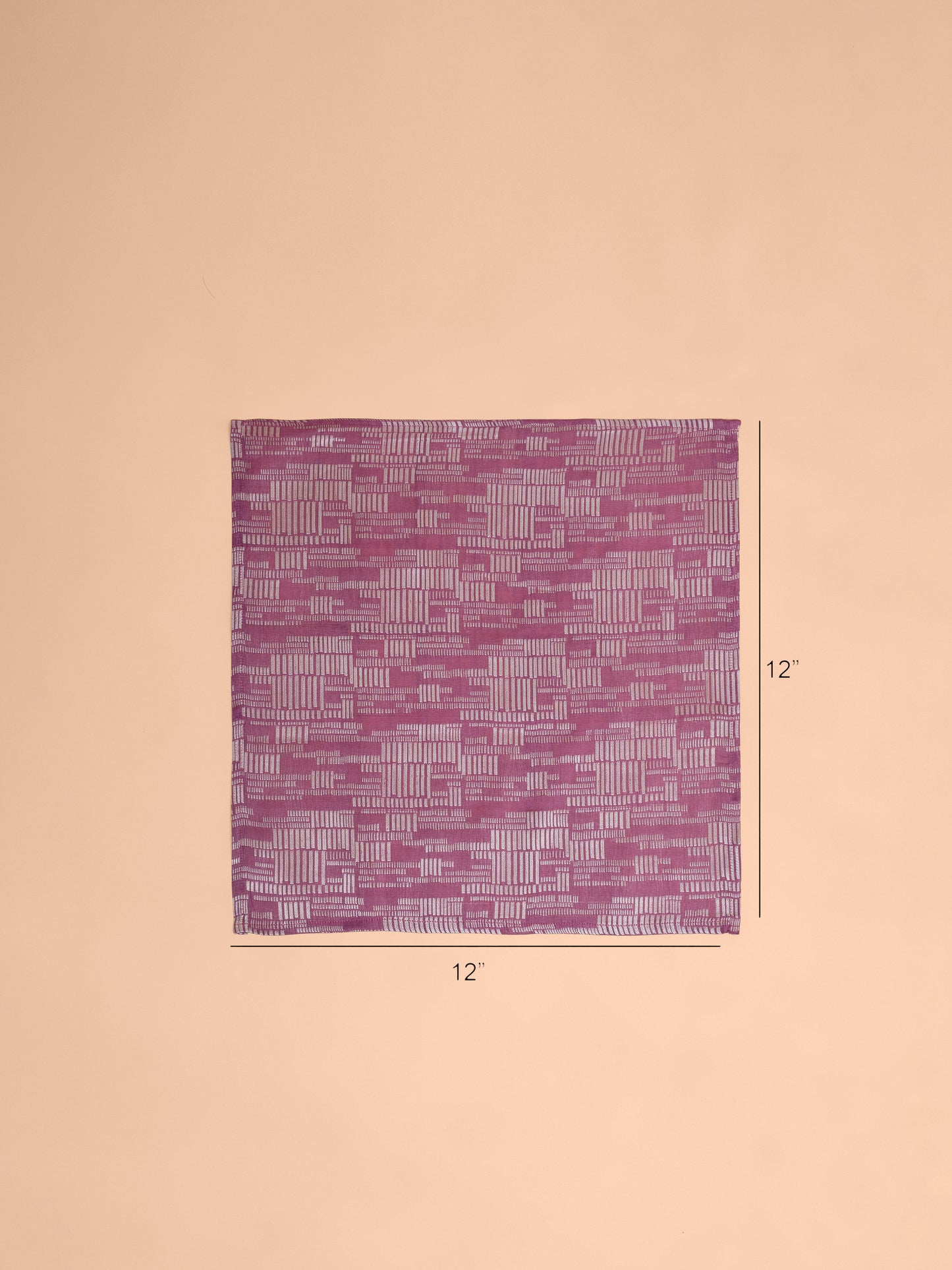 Handwoven Pink Silk Pocket Square