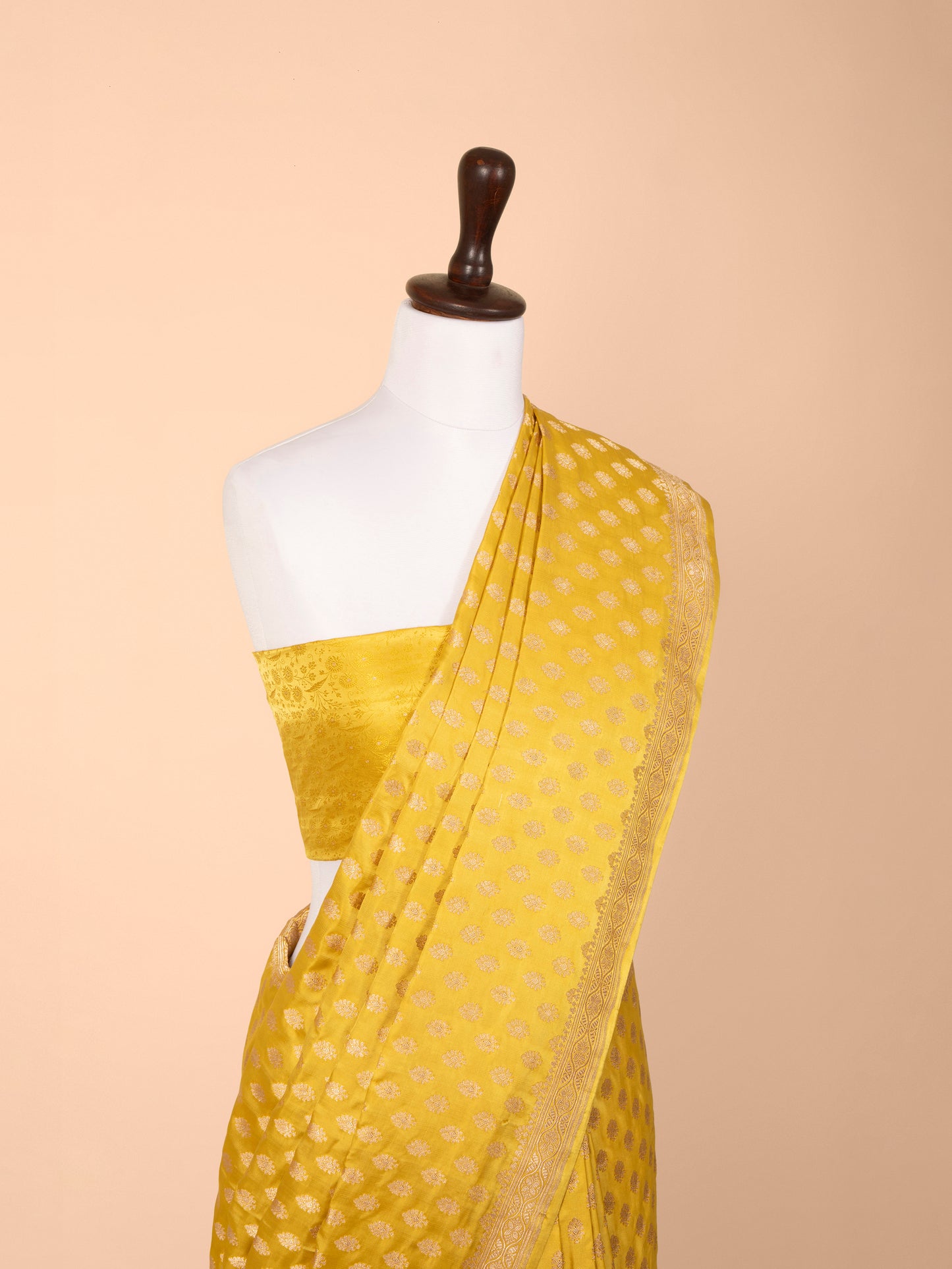 Handwoven Mustard Silk Saree