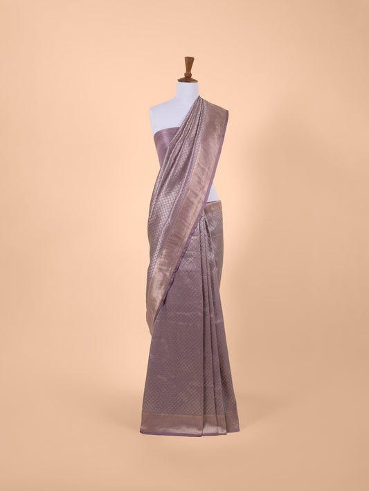 Handwoven Mauve Silk Saree