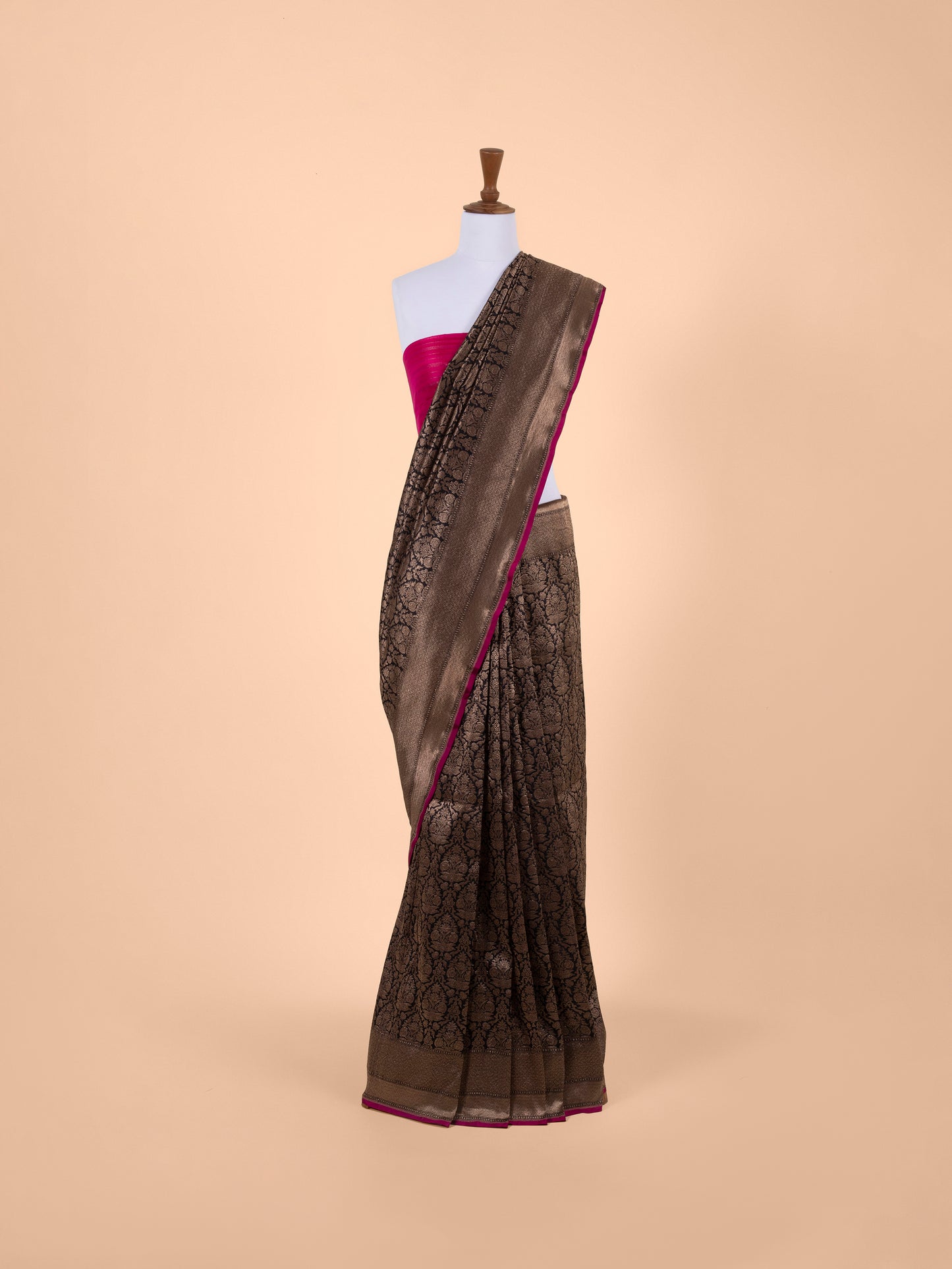 Handwoven Black Silk Saree