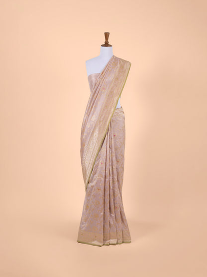 Handwoven Peach Silk Saree