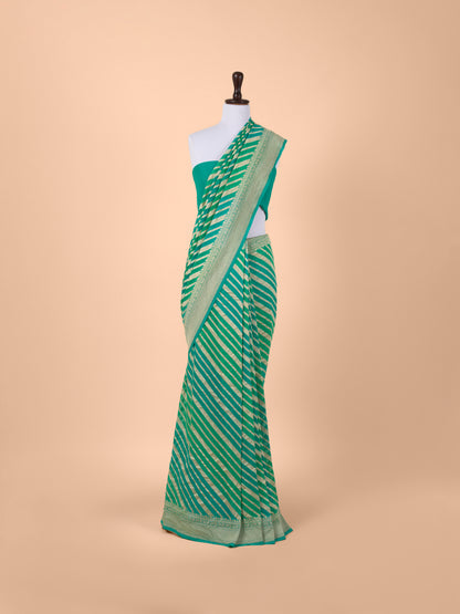 Handwoven Green Georgette Saree