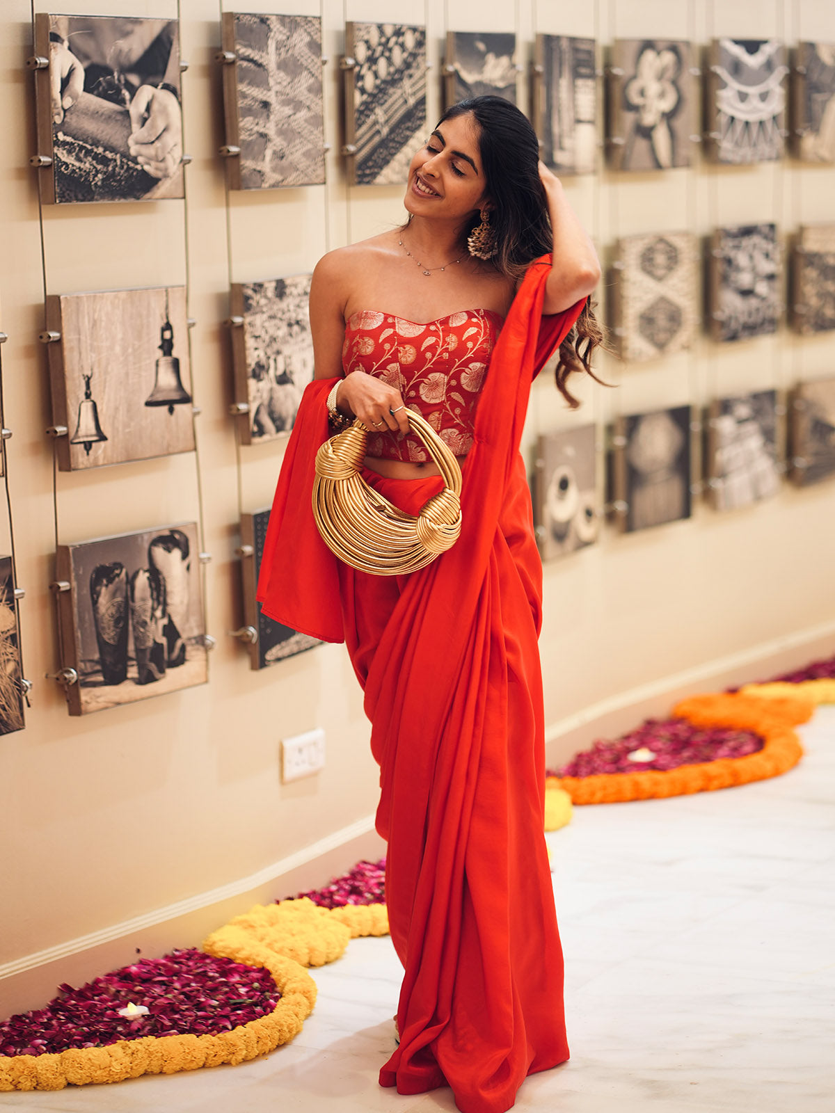 Handwoven Ruby Red Silk Saree