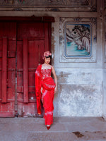 Handwoven Claret Saree