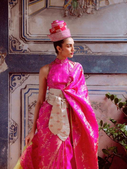 Handwoven Deep Pink Saree