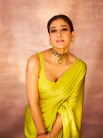 Handwoven Citrine Yellow Silk Sarees