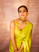 Handwoven Citrine Yellow Silk Sarees