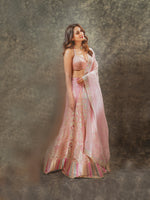 Nikita Dutta in Handwoven Blush Pink Silk Lehenga