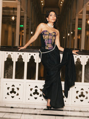 Handwoven Obsidian Black Silk Saree