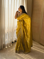 Handwoven Mustard Silk Saree