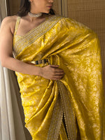 Handwoven Mustard Silk Saree