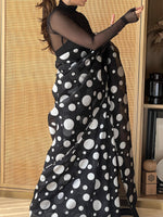 Black Confetti Saree