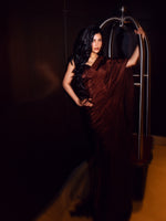 Shruti Haasan In Handwoven Brown Silk Saree