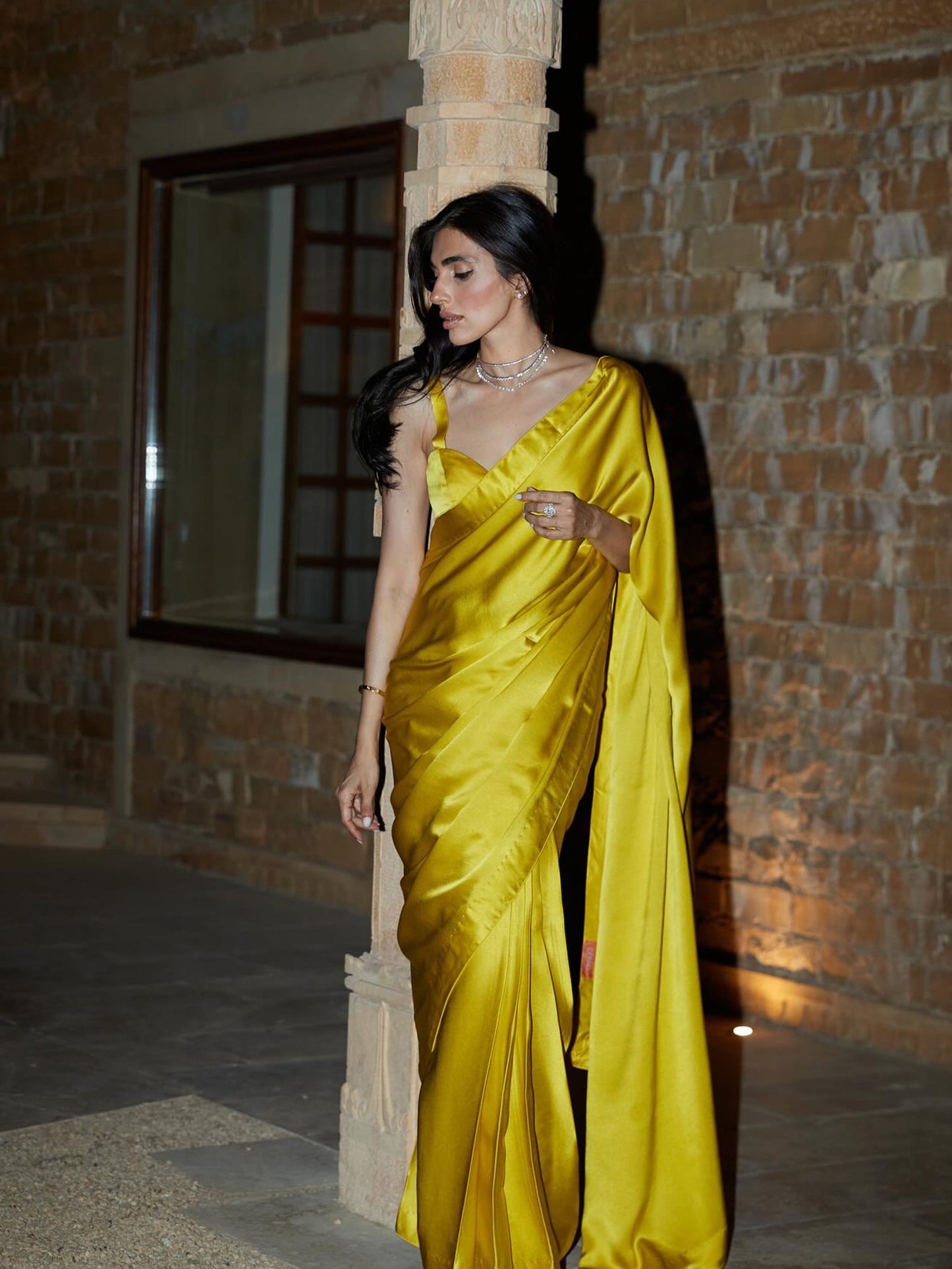 Prerna Goel In Handwoven Citrine Yellow Silk Saree