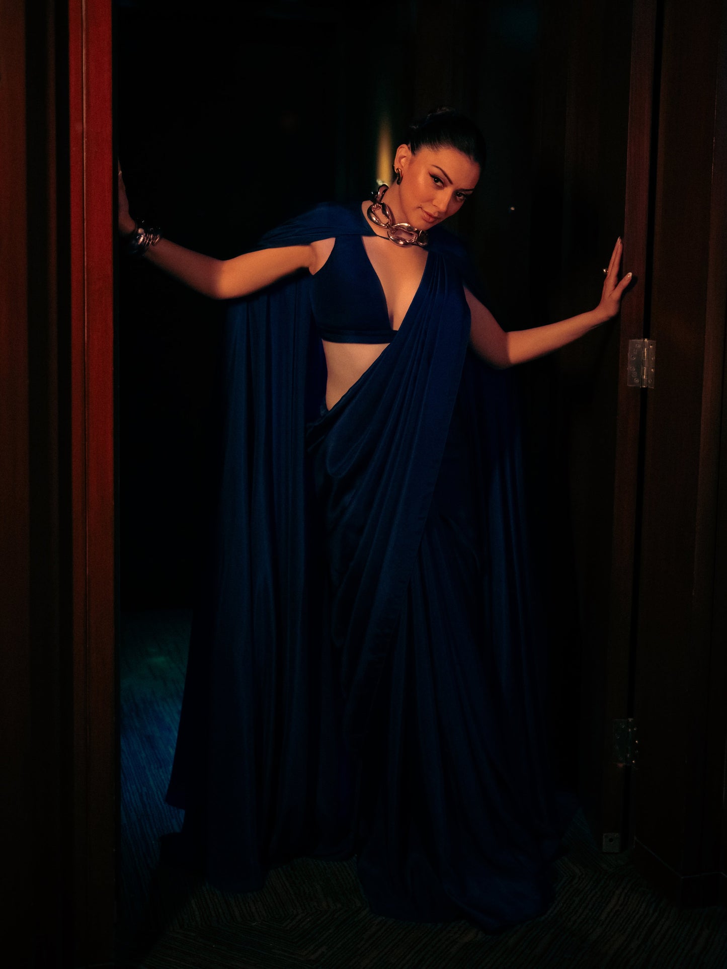 Handwoven Midnight Blue Silk Saree