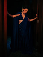 Handwoven Midnight Blue Silk Saree
