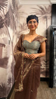 The Maple Espresso Saree