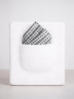 Black & White Banarasi Pocket Square