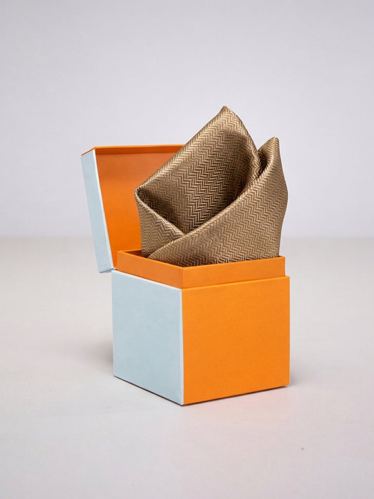 Golden Banarasi Pocket Square
