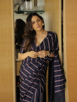 Navy Blue Bumblebee Saree