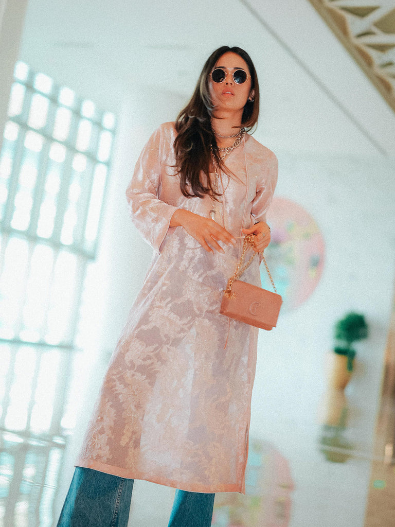 The Diana Kurta Set In Peach