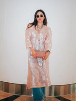 The Diana Kurta Set In Peach