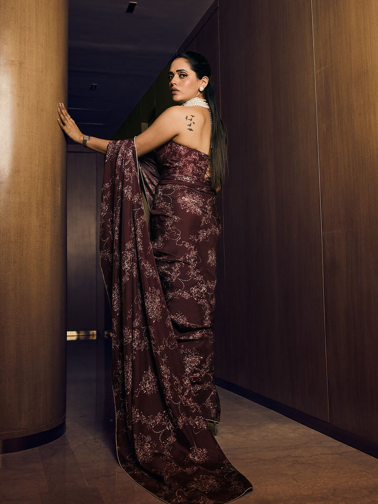 The Ruby Saree In Mulberry