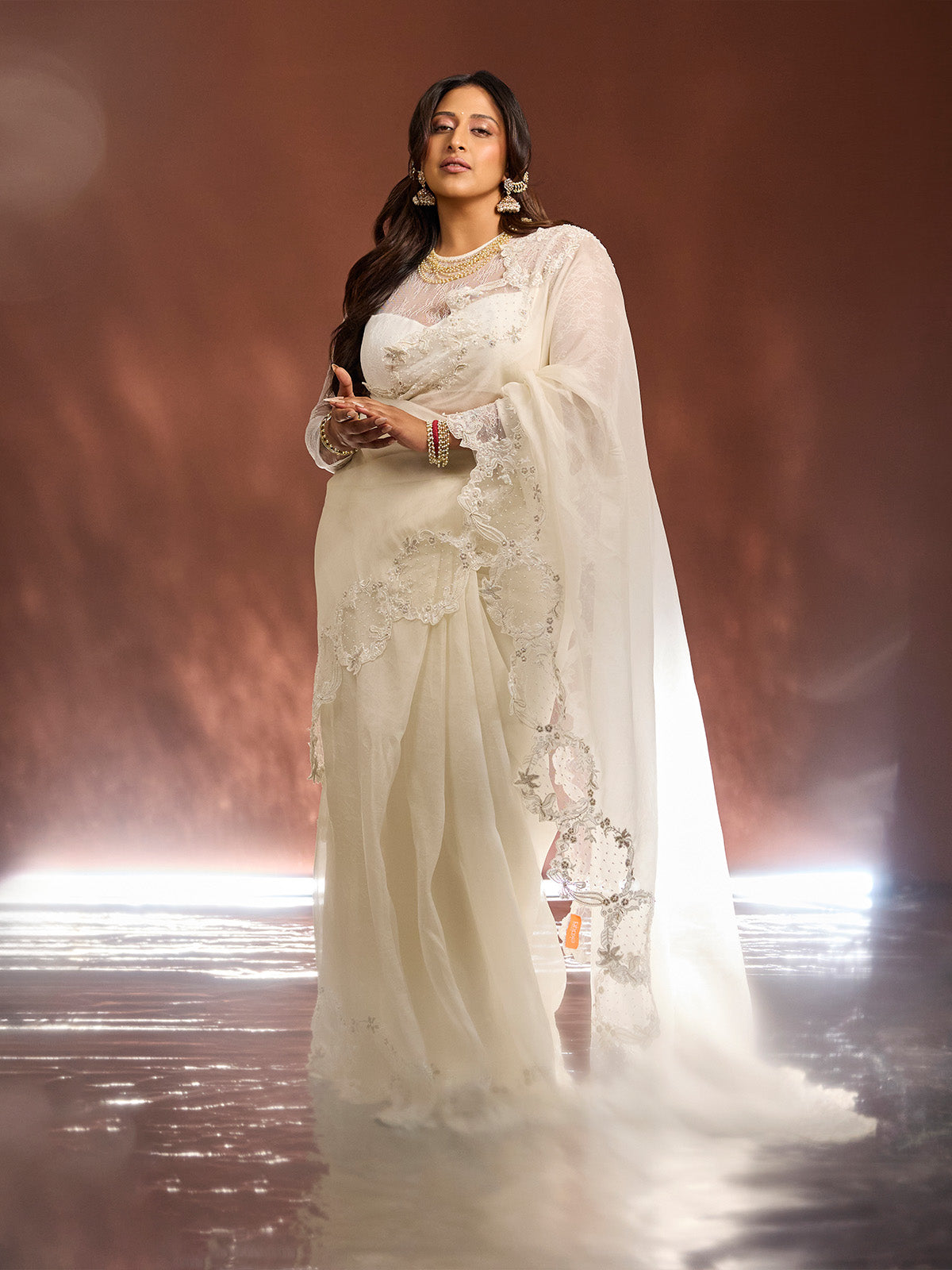 The Luna Saree In Off-white