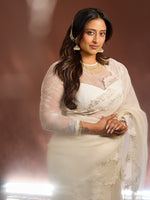 The Luna Saree In Off-white