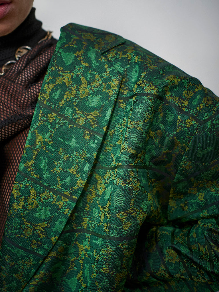 Green Labyrinth Long Coat